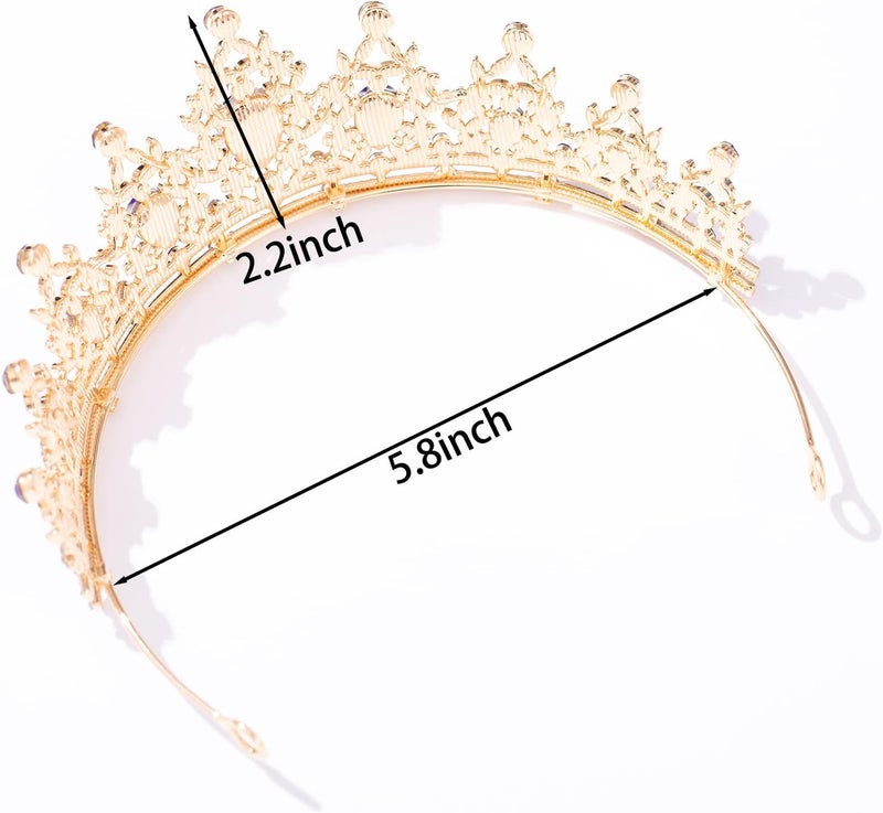 FORSEVEN Crystal Tiaras for Women, Wedding Tiaras and Crowns for Women Tiaras for Birthday Party Princess Crown Hair Accessories Bride Rhinestone Christmas Decorations Headband - Image 5